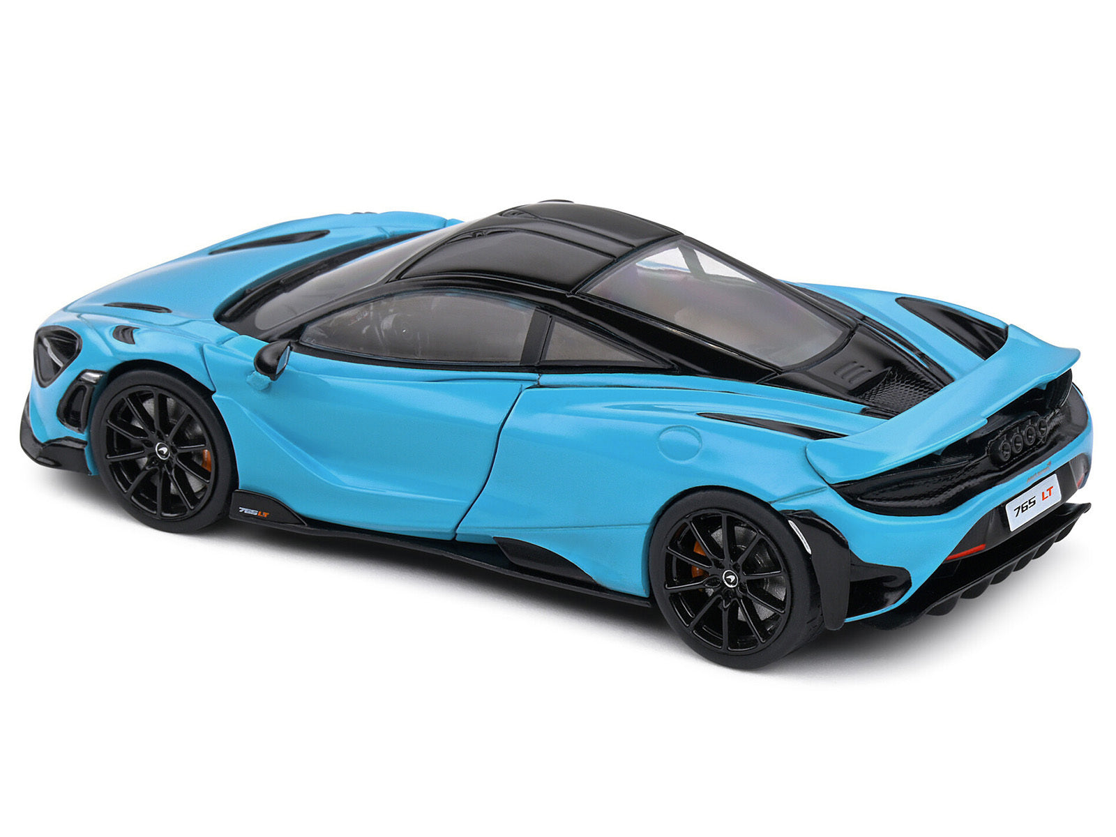 2020 McLaren 765 LT Curacao Blue with Black Top 1/43 Diecast Model Car by Solido Solido