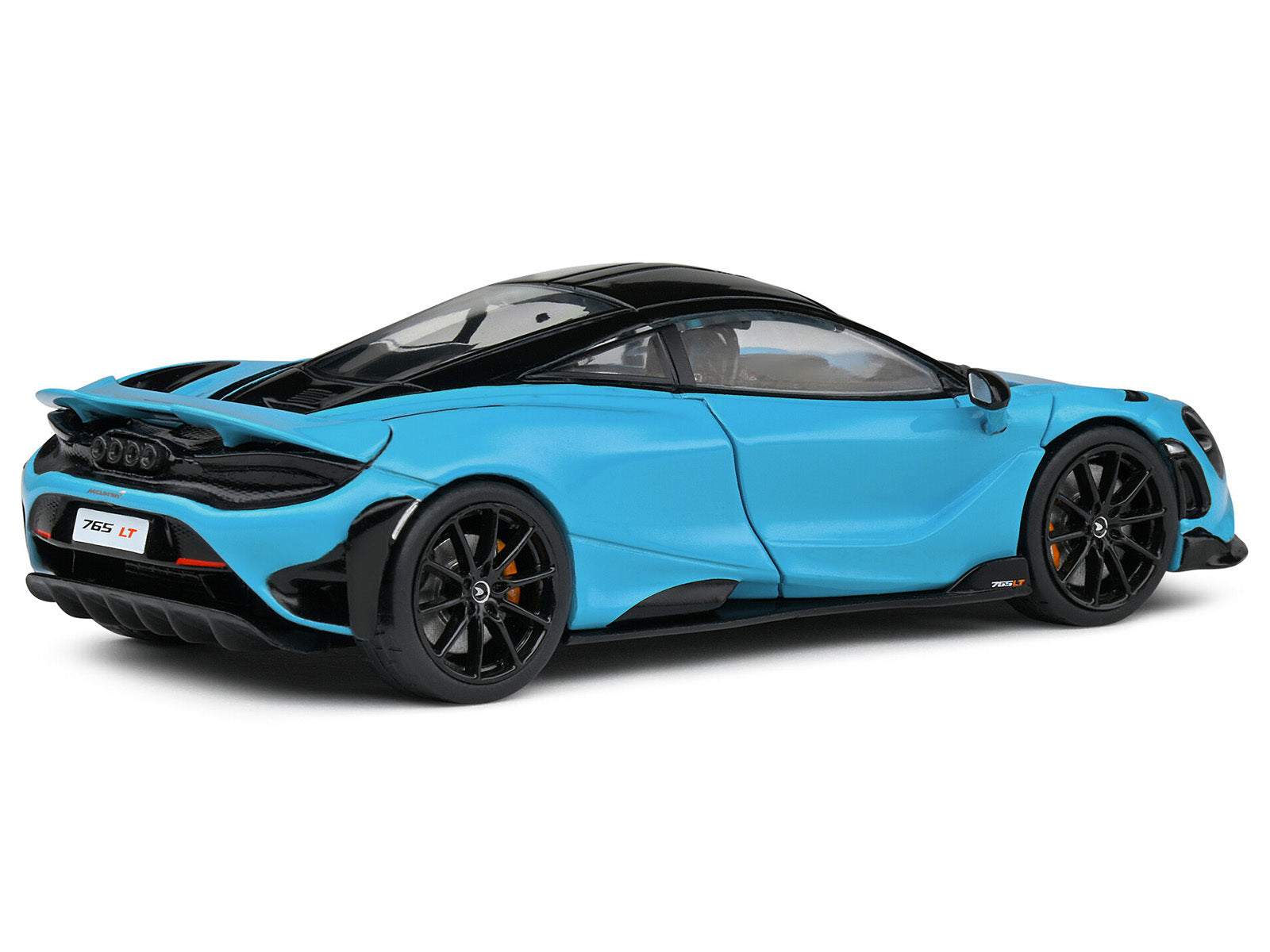 2020 McLaren 765 LT Curacao Blue with Black Top 1/43 Diecast Model Car by Solido Solido