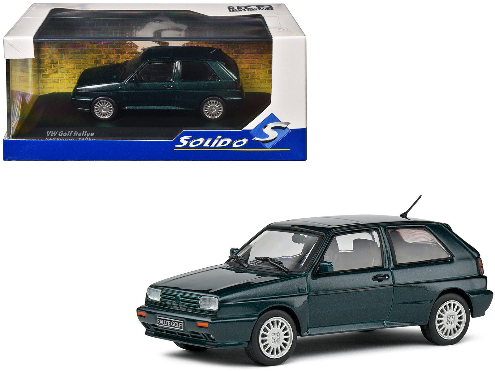 1989 Volkswagen Golf Rallye G60 Green Metallic 1/43 Diecast Model Car by Solido Solido