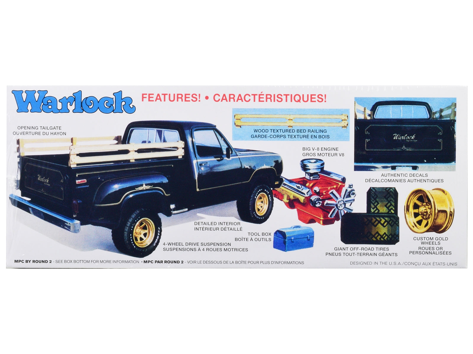 Skill 2 Model Kit 1977 Dodge Warlock Stepside Pickup Truck 1/25 Scale Model by MPC MPC