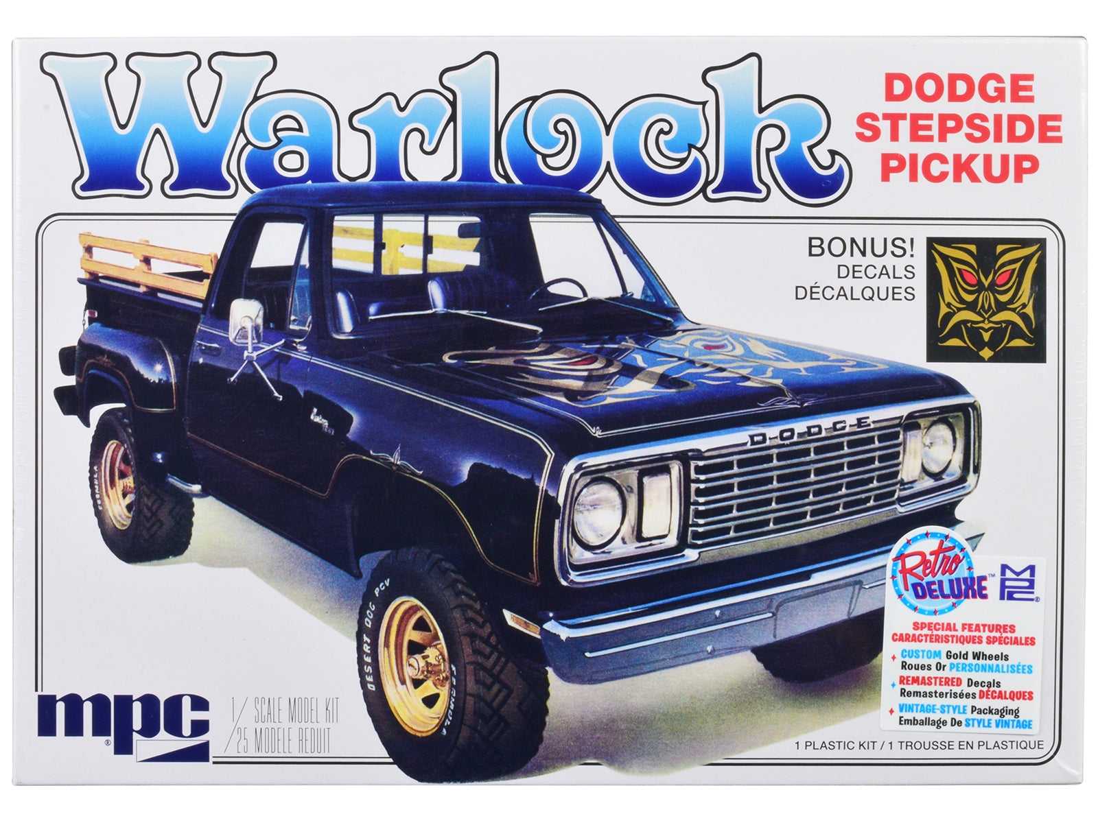 Skill 2 Model Kit 1977 Dodge Warlock Stepside Pickup Truck 1/25 Scale Model by MPC MPC