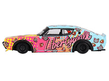 Load image into Gallery viewer, Nissan Skyline Kenmeri &quot;Liberty Walk&quot; RHD (Right Hand Drive) &quot;KUMA&quot; Light Blue and Yellow with Graphics Limited Edition 1/64 Diecast Model Car by Mini GT Mini GT
