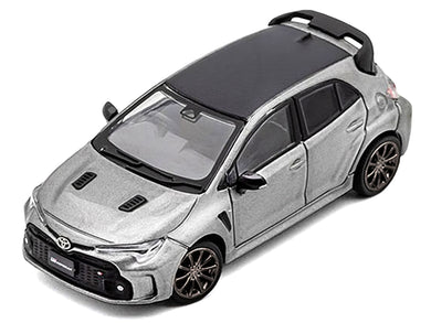 2022 Toyota GR Corolla RHD (Right Hand Drive) Gray Metallic with Black Top 1/64 Diecast Model Car by GCD GCD