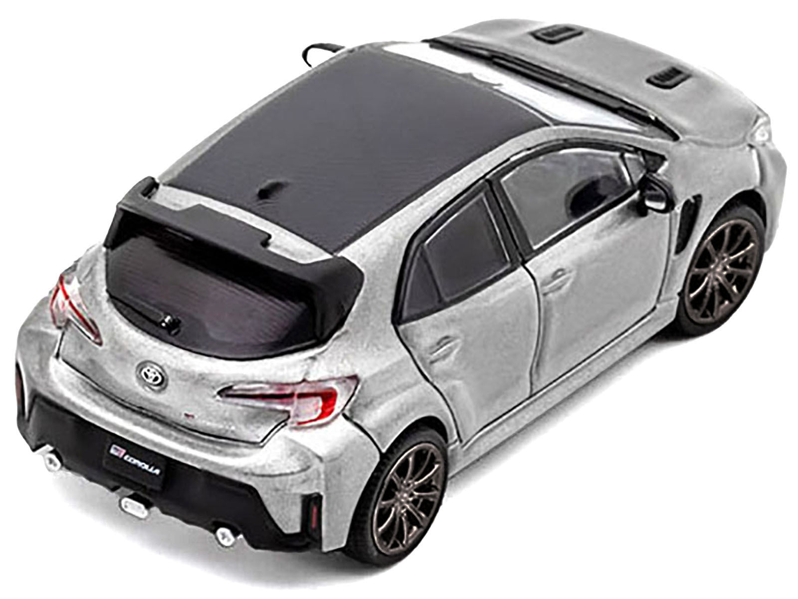 2022 Toyota GR Corolla RHD (Right Hand Drive) Gray Metallic with Black Top 1/64 Diecast Model Car by GCD GCD