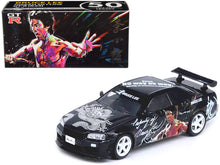 Load image into Gallery viewer, Nissan Skyline GT-R (R34) RHD (Right Hand Drive) Black &quot;Bruce Lee Legacy 50 Year Anniversary&quot; 1/64 Diecast Model Car by Inno Models Inno Models
