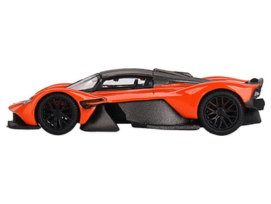 Aston Martin Valkyrie Maximum Orange with Carbon Top Limited Edition to 2640 pieces Worldwide 1/64 Diecast Model Car by Mini GT Mini GT