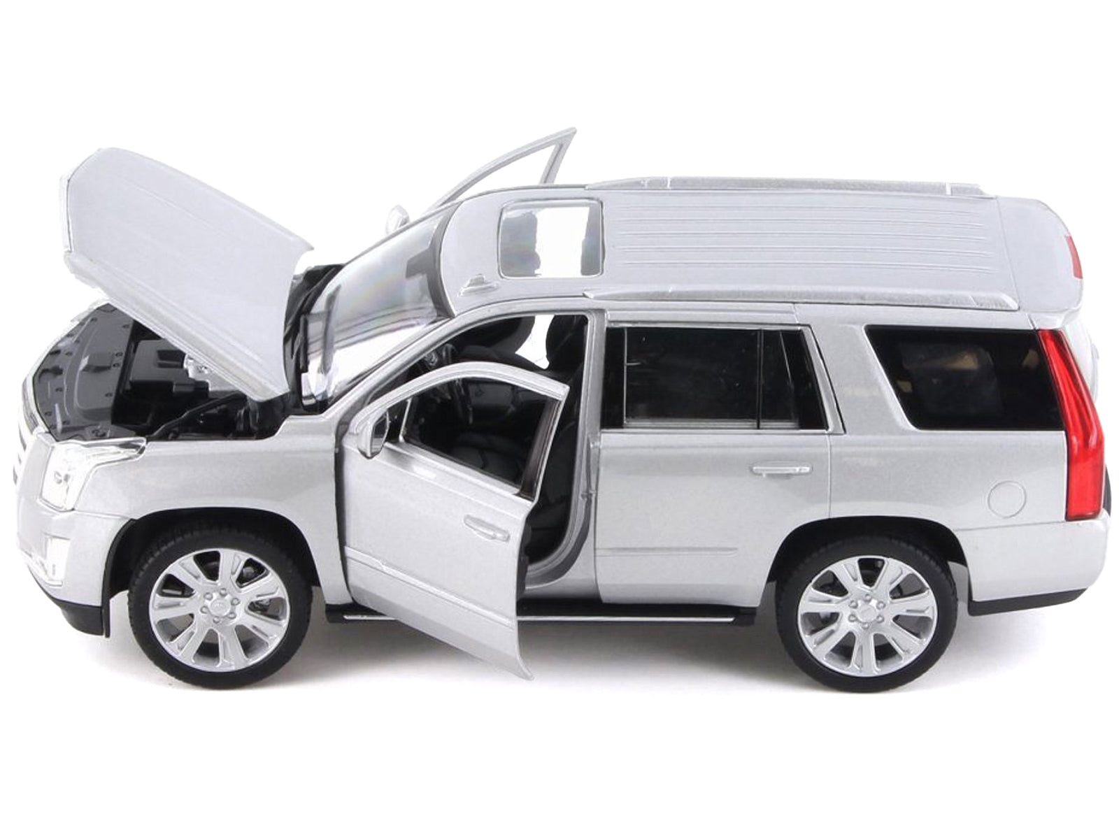 2017 Cadillac Escalade with Sunroof Silver Metallic 1/24-1/27 Diecast Model Car by Welly Welly