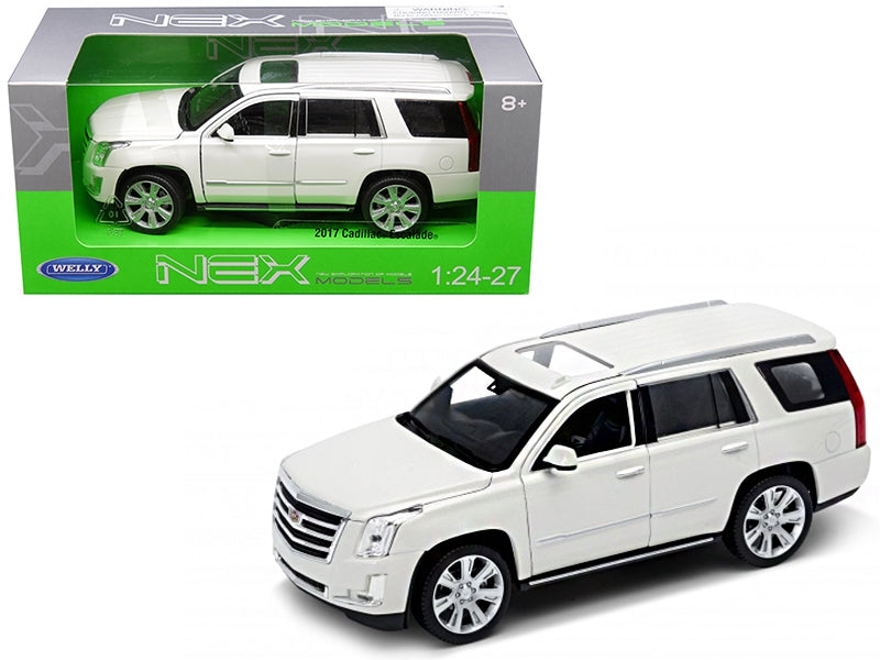 2017 Cadillac Escalade with Sunroof White 1/24-1/27 Diecast Model Car by Welly Welly