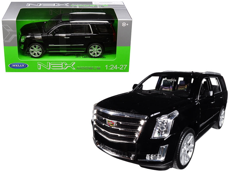 2017 Cadillac Escalade with Sunroof Black 1/24-1/27 Diecast Model Car by Welly Welly