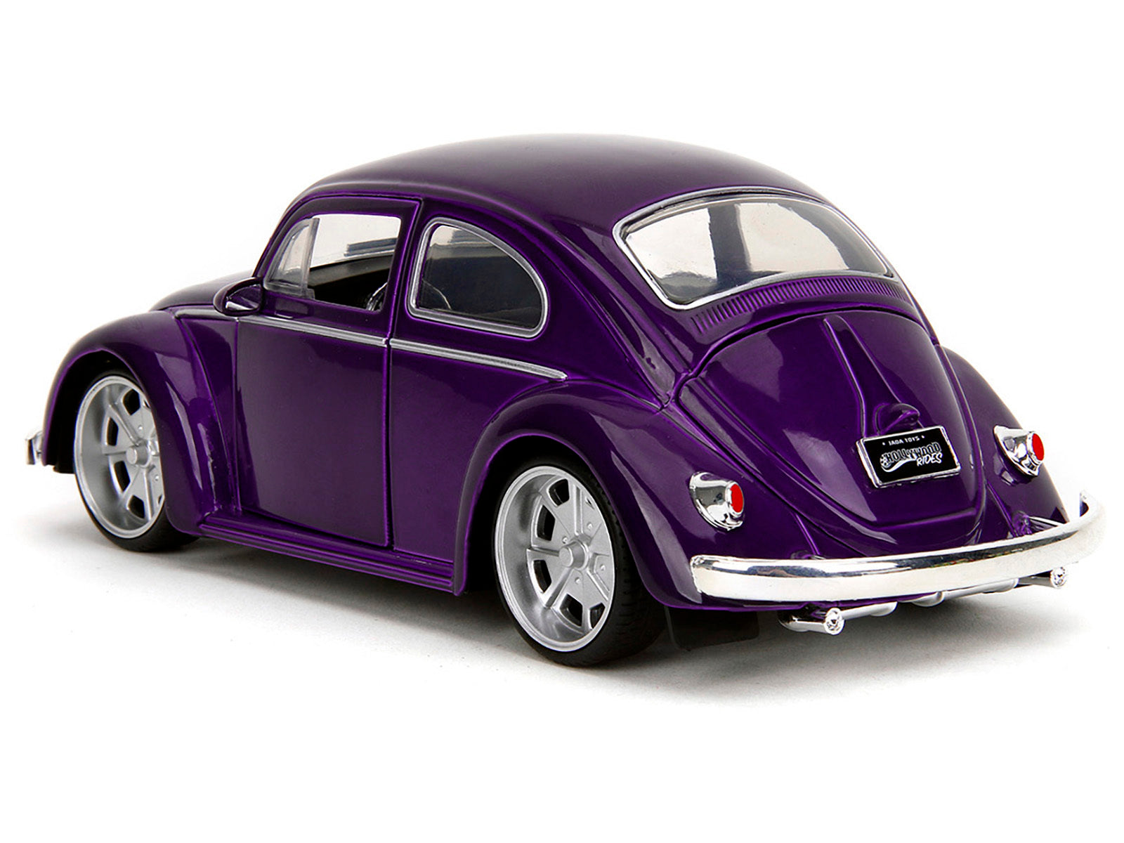 Volkswagen Beetle Purple Metallic and Wednesday Addams Diecast Figure "Wednesday" (2022) TV Series "Hollywood Rides" Series 1/24 Diecast Model Car by Jada Jada