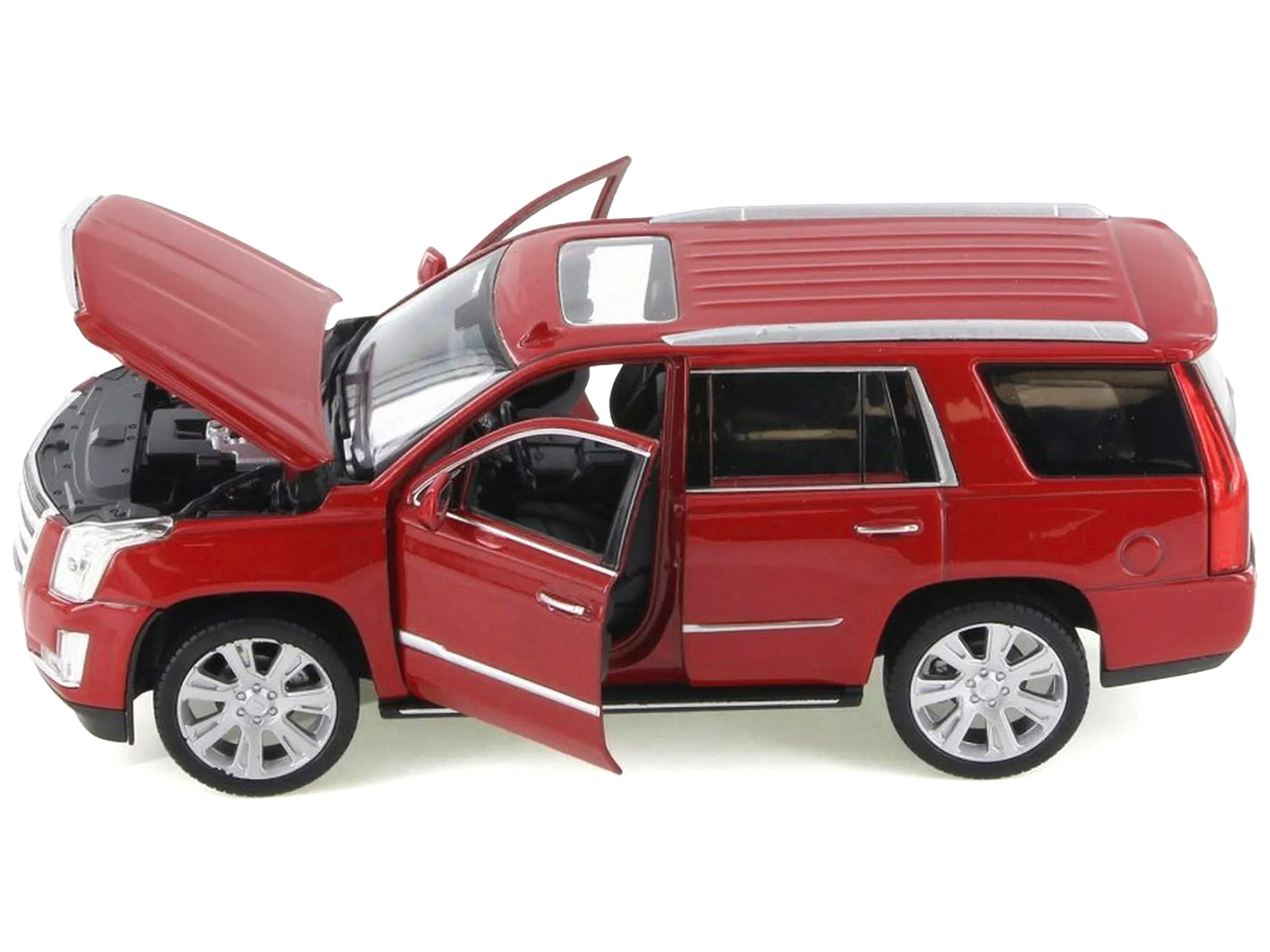 2017 Cadillac Escalade with Sunroof Red Metallic 1/24-1/27 Diecast Model Car by Welly Welly