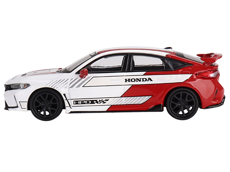 Honda Civic Type R White and Red "2023 Pace Car" Limited Edition to 3000 pieces Worldwide 1/64 Diecast Model Car by Mini GT Mini GT