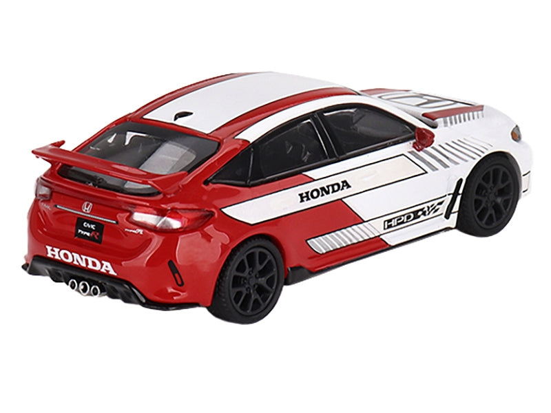 Honda Civic Type R White and Red "2023 Pace Car" Limited Edition to 3000 pieces Worldwide 1/64 Diecast Model Car by Mini GT Mini GT