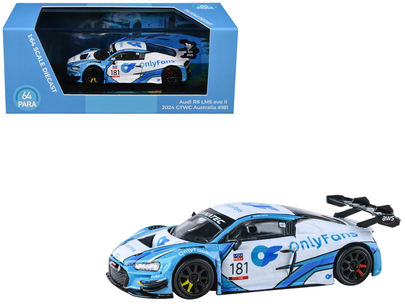 Audi R8 LMS Evo II #181 Renee Gracie - Paul Stokell "Melbourne Performance Centre - OnlyFans" "GT World Challenge Australia" (2024) 1/64 Diecast Model Car by Paragon Models Paragon