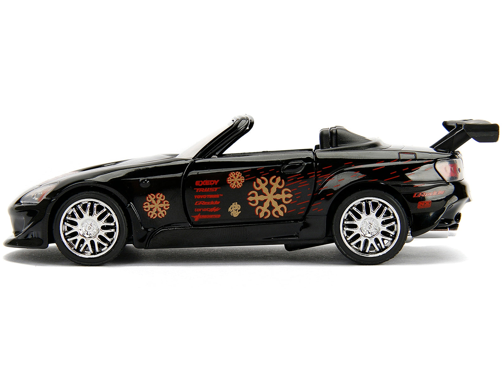 Honda S2000 Convertible Black with Graphics "Fast & Furious" Movie 1/32 Diecast Model Car by Jada Jada