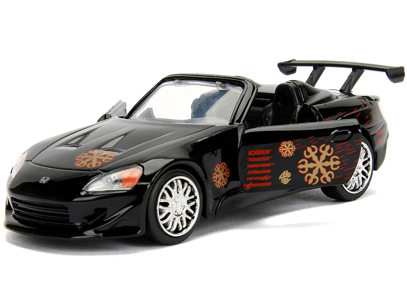 Honda S2000 Convertible Black with Graphics "Fast & Furious" Movie 1/32 Diecast Model Car by Jada Jada