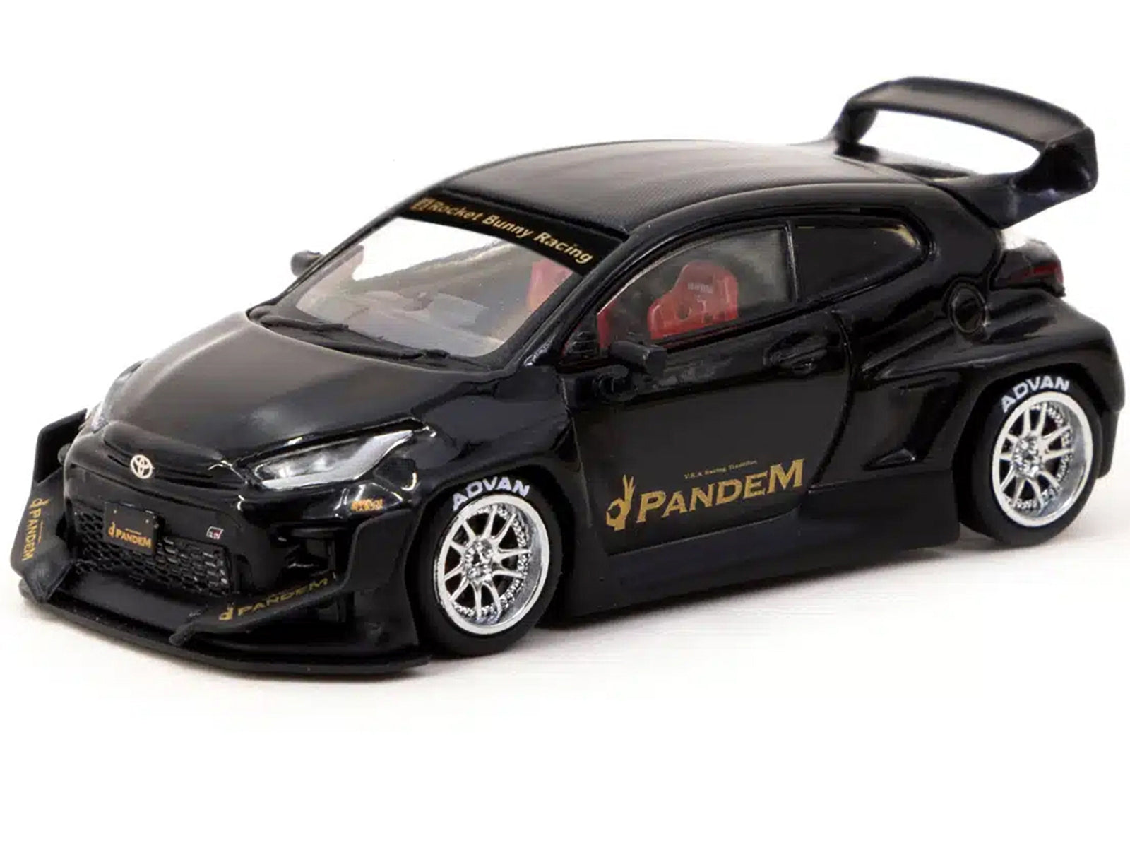 Toyota Pandem GR Yaris RHD (Right Hand Drive) Black "Road64" Series 1/64 Diecast Model Car by Tarmac Works Tarmac Works