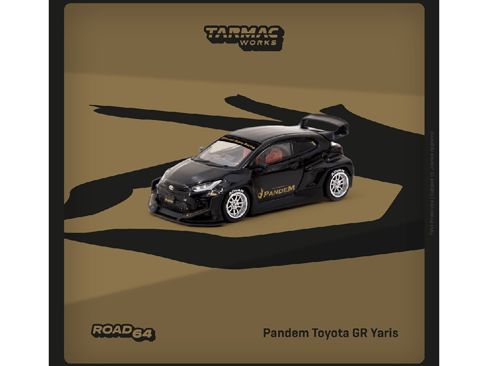 Toyota Pandem GR Yaris RHD (Right Hand Drive) Black "Road64" Series 1/64 Diecast Model Car by Tarmac Works Tarmac Works