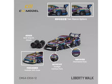 Load image into Gallery viewer, Nissan Skyline LB-ER34 &quot;Super Silhouette&quot; RHD (Right Hand Drive) #5 Chameleon Metallic with Extra Wheels 1/64 Diecast Model Car by CM Models CM Models
