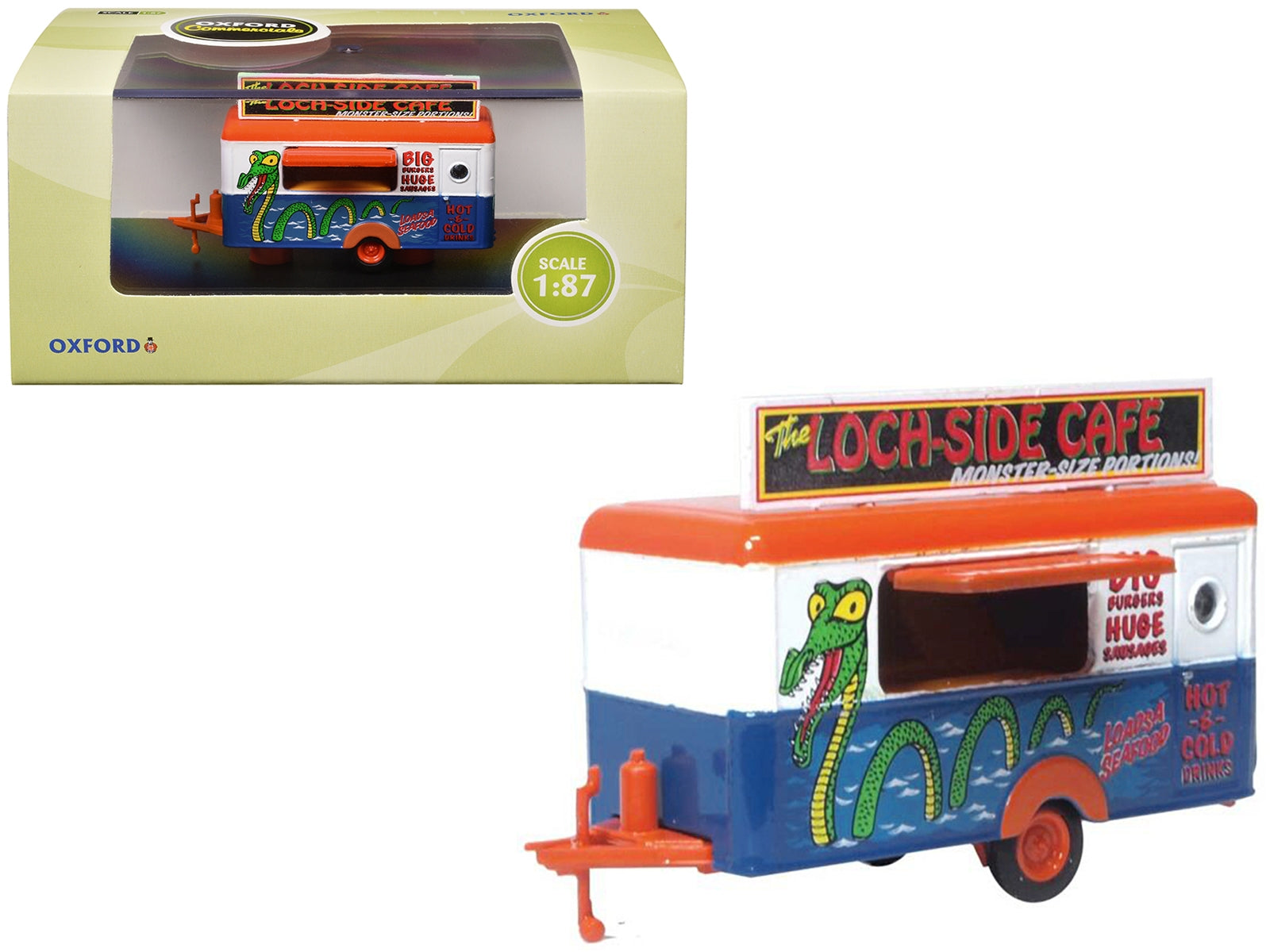 Mobile Food Trailer "Loch-Side Cafe" 1/87 (HO) Scale Diecast Model by Oxford Diecast Oxford Diecast