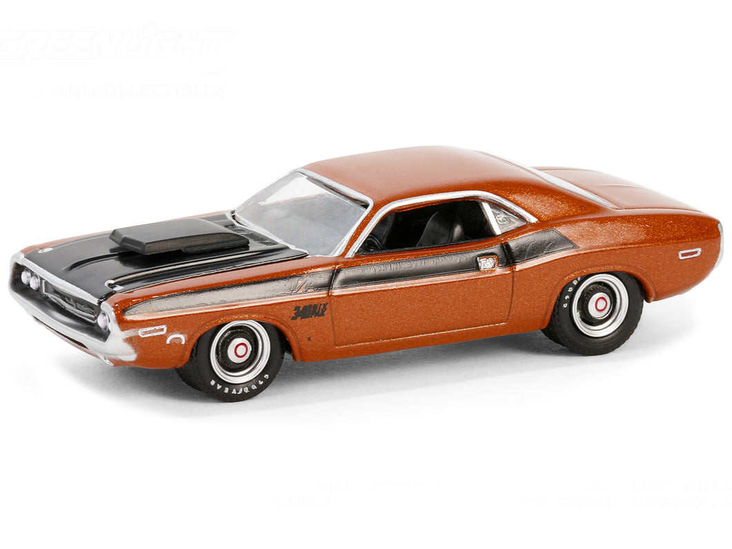 1970 Dodge Challenger T/A Burnt Orange Metallic with Black Hood and Stripes (Palm Beach 2023) Barrett Jackson 