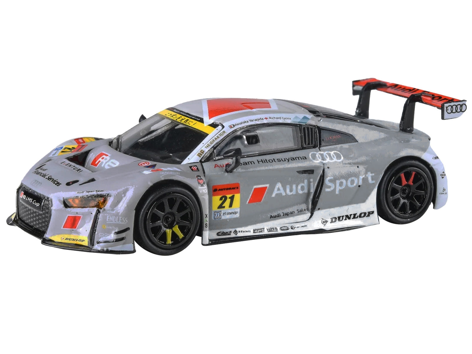 Audi R8 LMS #21 Richard Lyons - Masataka Yanagida "Team Hitotsuyama" "Super GT Series" (2017) 1/64 Diecast Model Car by Paragon Models Paragon