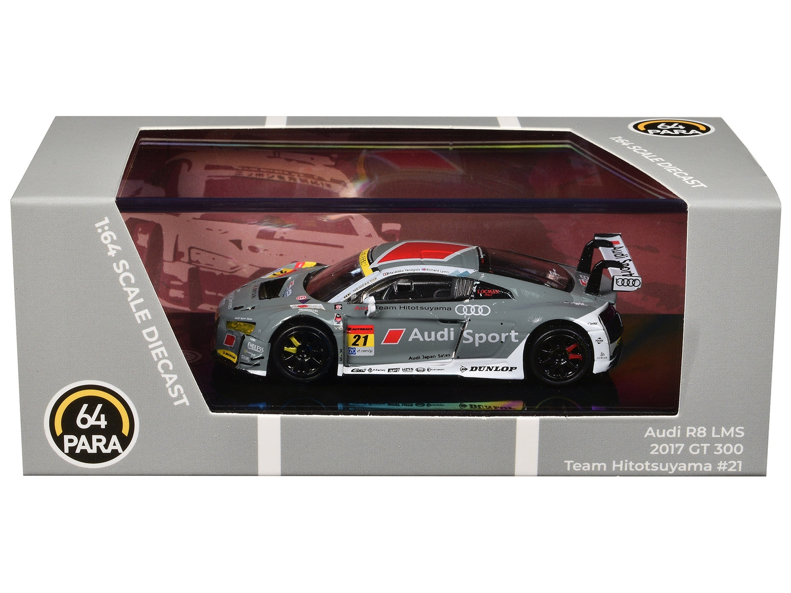 Audi R8 LMS #21 Richard Lyons - Masataka Yanagida "Team Hitotsuyama" "Super GT Series" (2017) 1/64 Diecast Model Car by Paragon Models Paragon