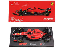 Load image into Gallery viewer, Ferrari SF-23 #16 Charles Leclerc &quot;Formula One F1 World Championship&quot; (2023) with Display Case &quot;Formula Racing&quot; Series 1/43 Diecast Model Car by Bburago Bburago
