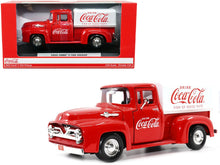 Load image into Gallery viewer, 1955 Ford F-100 Pickup Truck Red with White Canopy &quot;Drink Coca-Cola&quot; 1/24 Diecast Model Car by Motor City Classics Motorcity Classics
