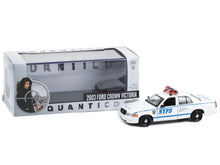 Load image into Gallery viewer, 2003 Ford Crown Victoria Police Interceptor NYPD (New York City Police Dept) White &quot;Quantico&quot; (2015-2018) TV Series 1/43 Diecast Model Car by Greenlight Greenlight
