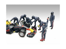 Load image into Gallery viewer, Formula One F1 Pit Crew 7 Figure Set Team Blue Release III for 1/43 Scale Models by American Diorama American Diorama
