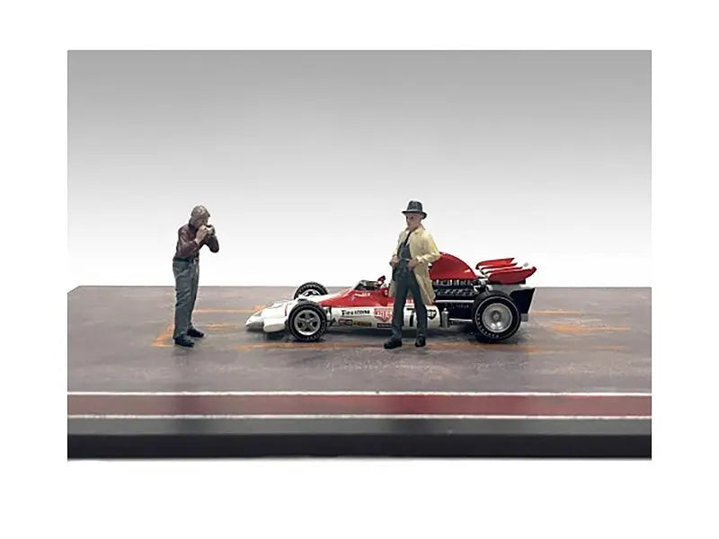 "Race Day" Two Diecast Figures Set 3 for 1/43 Scale Models by American Diorama American Diorama