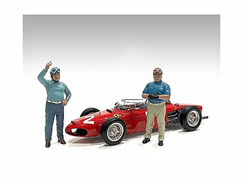 "Racing Legends" 50's Set of 2 Diecast Figures for 1/43 Scale Models by American Diorama American Diorama