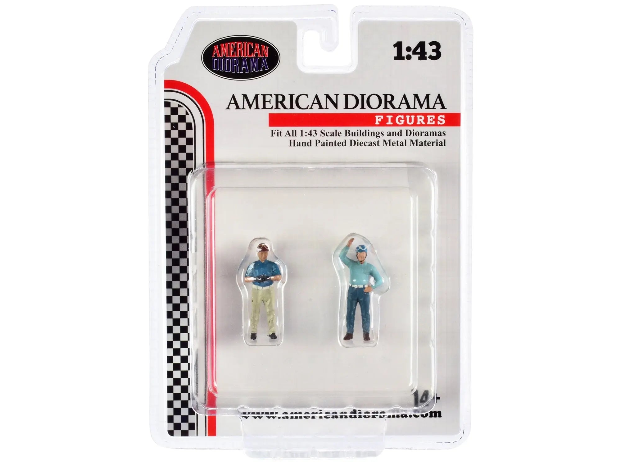 "Racing Legends" 50's Set of 2 Diecast Figures for 1/43 Scale Models by American Diorama American Diorama