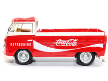 Load image into Gallery viewer, 1962 Volkswagen T1 Pickup Truck Red and White &quot;Refreshing Coca-Cola&quot; 1/43 Diecast Model Car by Motor City Classics Motorcity Classics
