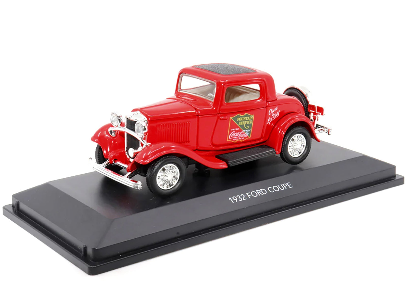 1932 Ford Coupe "Coca-Cola" Red with Black Top 1/43 Diecast Model Car by Motor City Classics Motorcity Classics