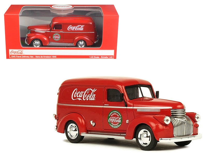 1945 Panel Delivery Van "Coca-Cola" Red 1/43 Diecast Model Car by Motorcity Classics Motorcity Classics