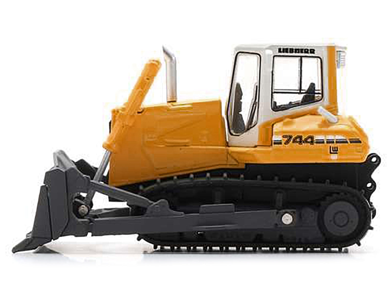 Liebherr PR 744 Bulldozer Yellow with White Top 1/87 (HO) Diecast Model Car by Schuco Schuco