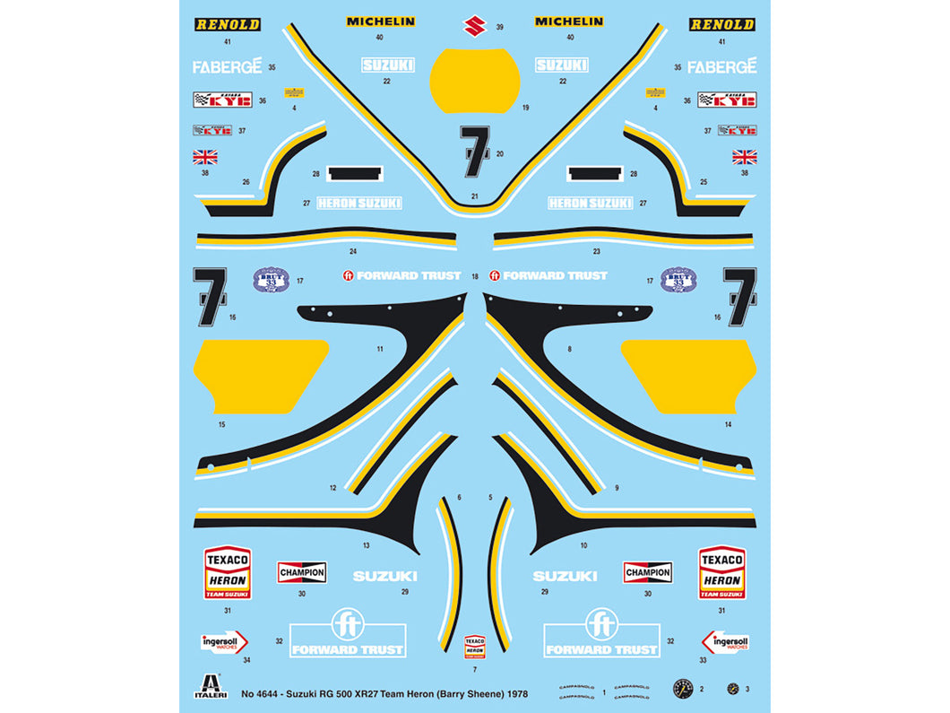 Skill 5 Model Kit Suzuki RG 500 XR27 Motorcycle #7 Barry Sheene 