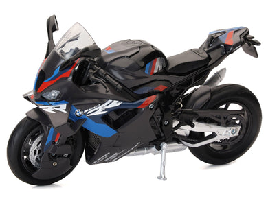 BMW M 1000 RR Motorcycle Black with Red and Blue Stripes 1/12 Diecast Model by New Ray New Ray