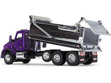 Load image into Gallery viewer, Kenworth T880 Day Cab with Rogue Transfer Dump Body Truck Purple and Chrome 1/64 Diecast Model by DCP/First Gear First Gear
