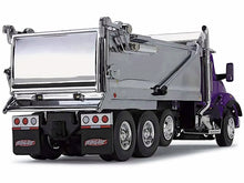 Load image into Gallery viewer, Kenworth T880 Day Cab with Rogue Transfer Dump Body Truck Purple and Chrome 1/64 Diecast Model by DCP/First Gear First Gear
