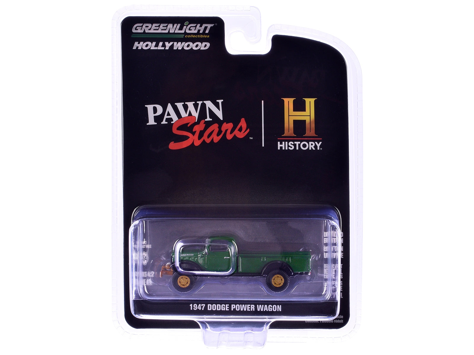 1947 Dodge Power Wagon Pickup Truck Green Metallic and Black "Pawn Stars" (2009-Current) TV Series "Hollywood Series" Release 42 1/64 Diecast Model Car by Greenlight Greenlight