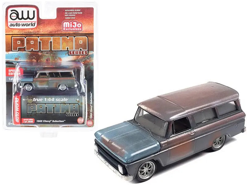 1965 Chevrolet Suburban (Weathered Rust) "Patina Series" Limited Edition to 3600 pieces Worldwide 1/64 Diecast Model Car by Auto World Autoworld