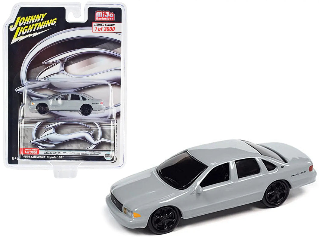 1996 Chevrolet Impala SS Matt Gray Limited Edition to 3600 pieces Worldwide 1/64 Diecast Model Car by Johnny Lightning Johnny Lightning