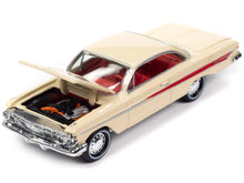 Load image into Gallery viewer, 1961 Chevrolet Impala SS 409 Coronna Cream with Red Stripes and Interior &quot;Classic Gold Collection&quot; 2023 Release 2 Limited Edition to 3172 pieces Worldwide 1/64 Diecast Model Car by Johnny Lightning Johnny Lightning
