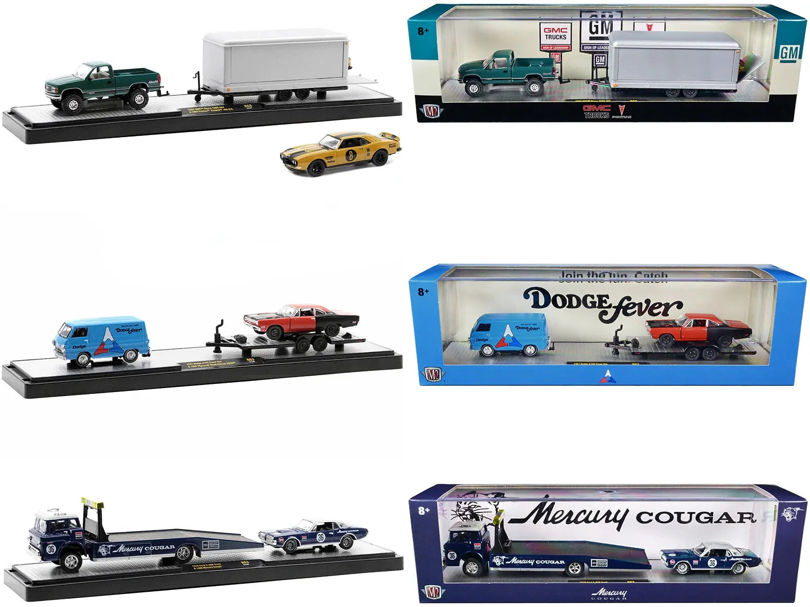 Auto Haulers Set of 3 Trucks Release 63 Limited Edition to 8400 pieces Worldwide 1/64 Diecast Models by M2 Machines M2