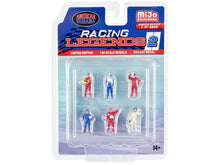 Load image into Gallery viewer, &quot;Racing Legends 2&quot; 6 piece Diecast Set (6 Driver Figures) Limited Edition to 4800 pieces Worldwide for 1/64 Scale Models by American Diorama American Diorama
