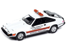 Load image into Gallery viewer, 1983 Toyota Celica Supra &quot;Toyota Grand Prix of Long Beach Official Pace Car&quot; White &quot;Import Legends&quot; Series 1/64 Diecast Model Car by Auto World Autoworld
