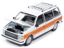 Load image into Gallery viewer, 1985 Dodge Caravan Van White with Woodgrain Side Panels &quot;Mighty Minivans&quot; Series 1/64 Diecast Model Car by Auto World Autoworld
